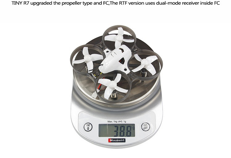 Kingkong/LDARC TINY R7 75mm FPV Drone with 5.8G 16CH 800TVL Camera One Key Flip Over After Crash - RTF