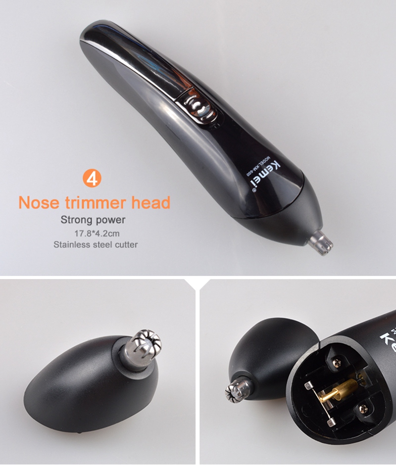 Kemei KM-600 Professional Hair Clipper Electric Shaver - Black