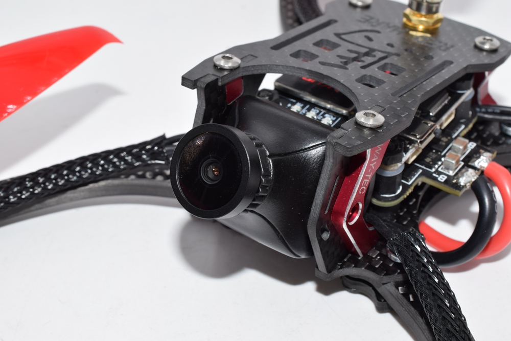 WAT-TEC RED HARE FPV Racing Drone with OMVT F4 FC OSD BLHeli_S 35A 4 in 1 ESC 5.8G 48CH VTX BNF - Frsky XM+Receiver
