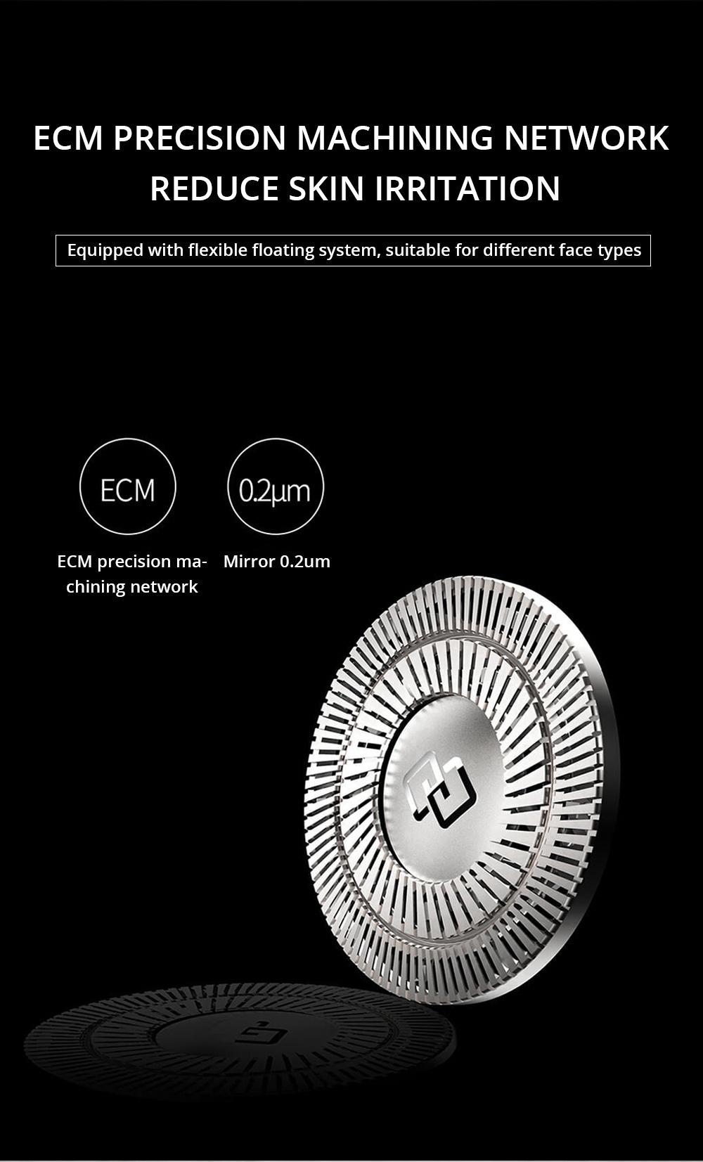 Xiaomi Zhibai Mini Shaver USB Rechargeable Electric Razor -Black