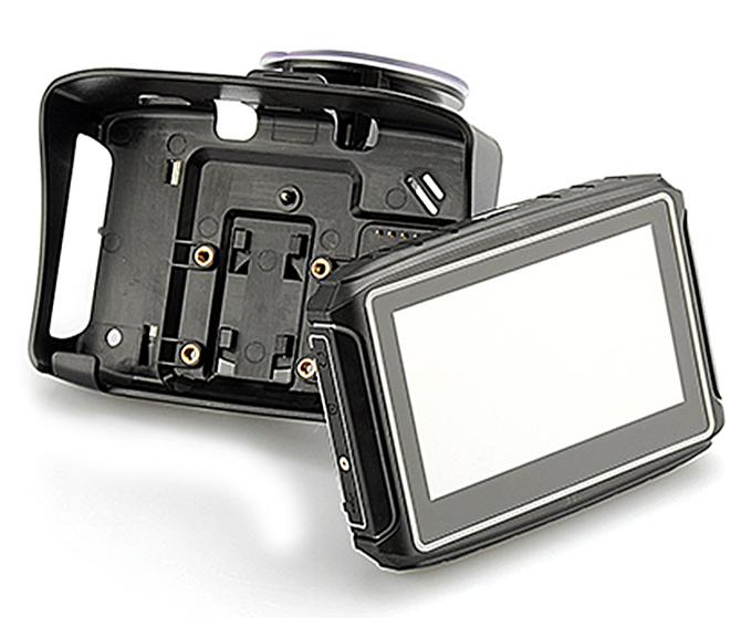 GS-4301 4.3" Touchscreen Waterproof Motorcycle Car GPS Navigation NAV 8GB Bluetooth With Malaysia Map - Black