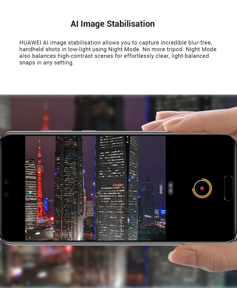 HUAWEI P20 5.8 Inch Smartphone FHD+ Screen Kirin 970 6GB 64GB 12.0MP+20.0MP Dual Rear Cameras Android 8.1 - Champagne Gold