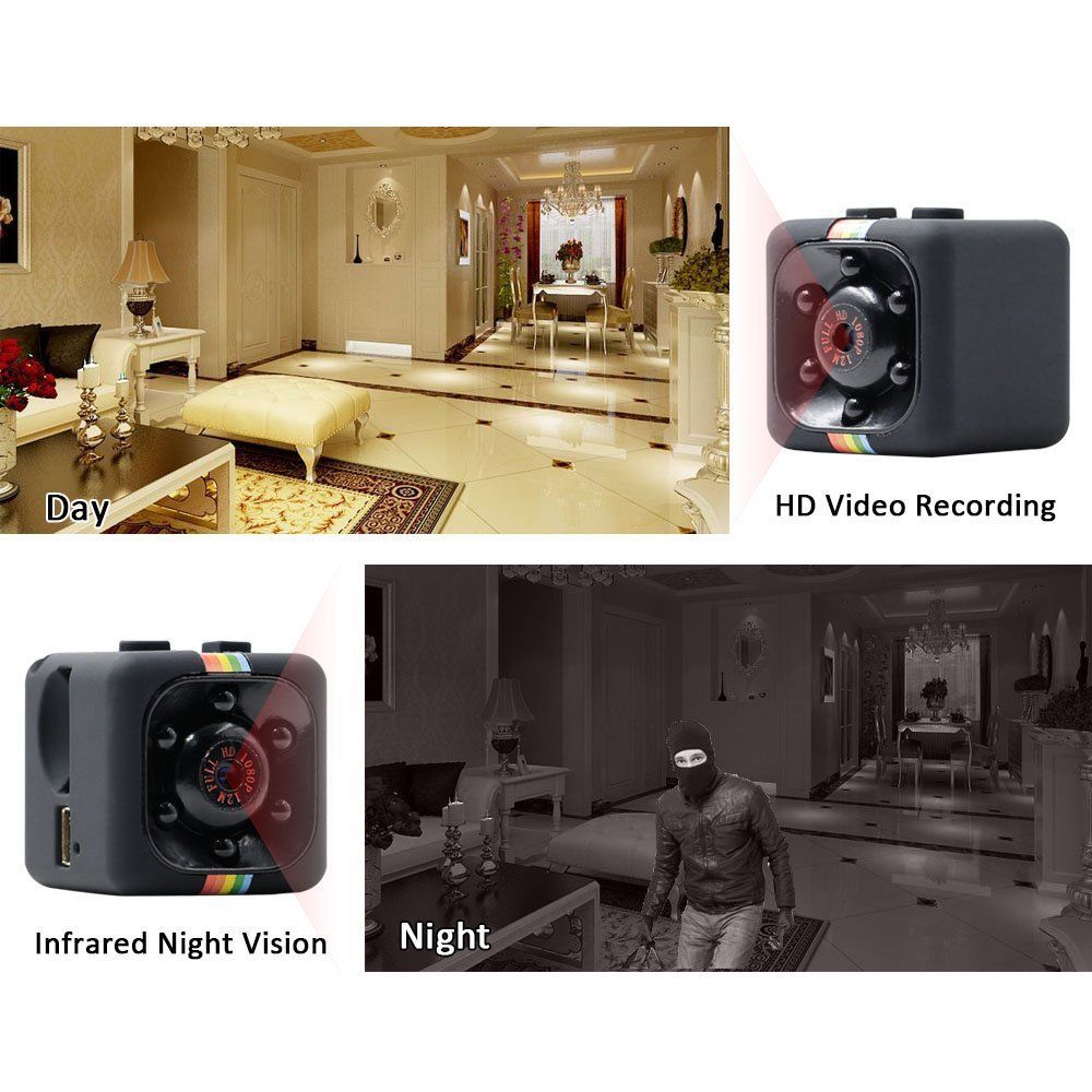 SQ11 HD 1080P Night Vision Camcorder Micro Cameras Mini Camera Cam DV Motion Recorder Camcorder -Black