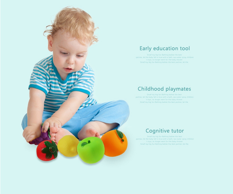 Cikoo Children Fruits/Vegetables Soft Bath Toys