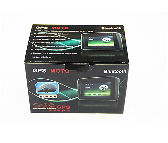 F350 3.5" CE6.0 Waterproof Motorcycle Car GPS Navigator 8G Bluetooth With America Map - Black
