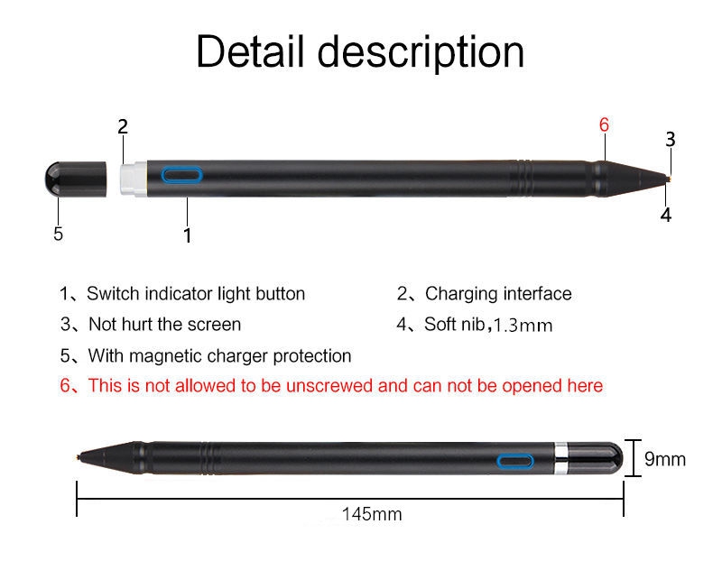 Original Stylus Pen For Binai G10Max 4G Phablet - Black