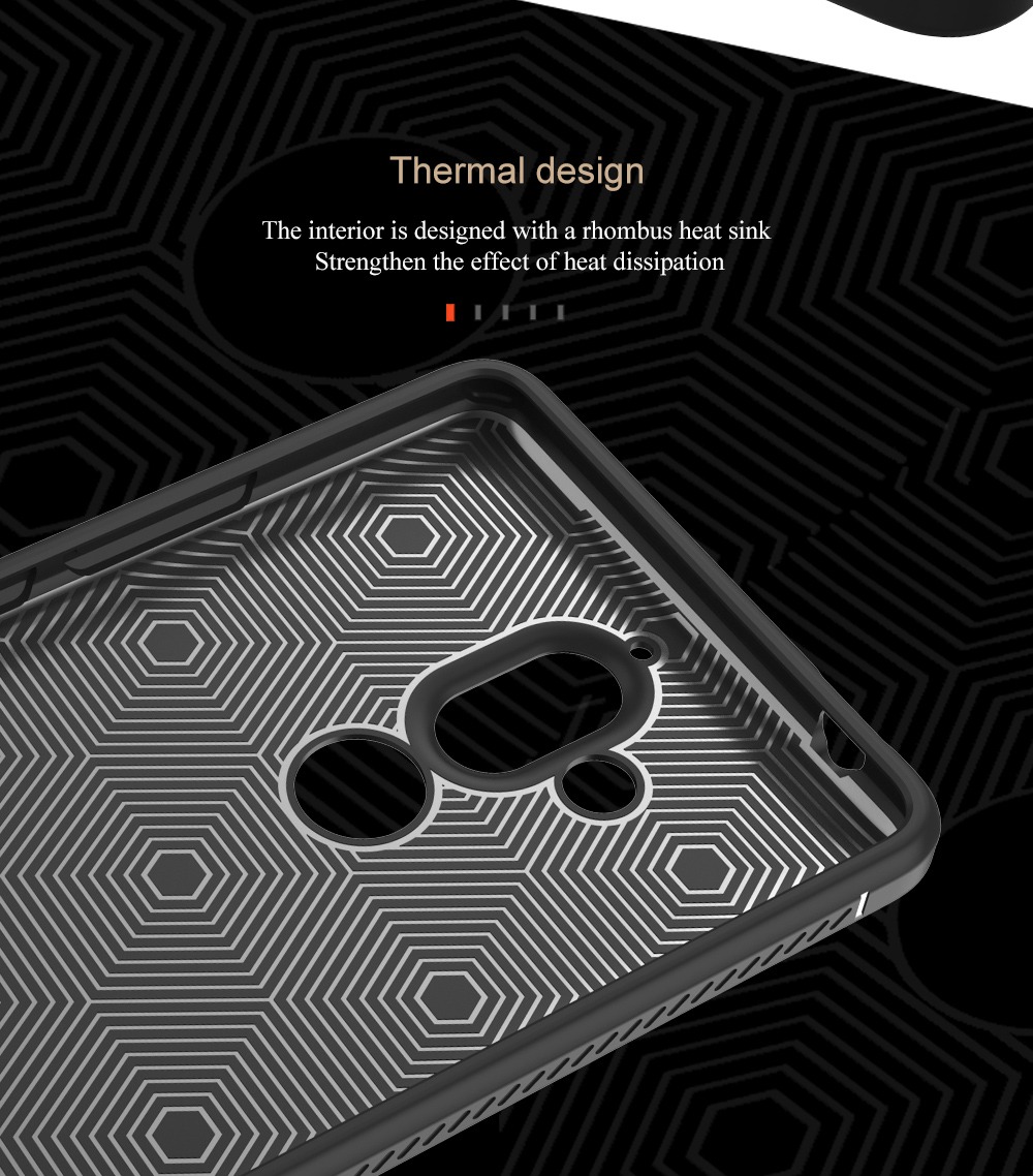 Lenuo Anti Drop Cover Case for Nokia 7 Plus Hard PU Leather Phone Case - Black