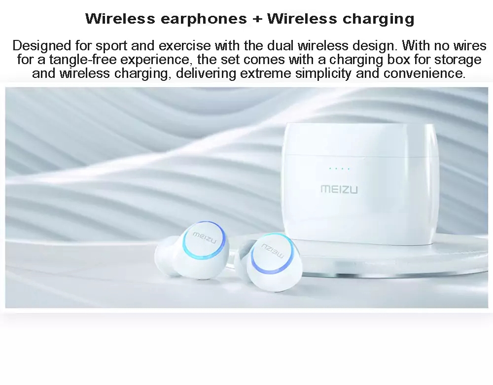 Original MEIZU POP True Wireless Bluetooth Earphones In-ear Earbuds - White