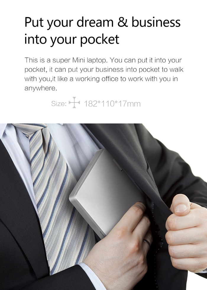 One Netbook One Mix Laptop Intel Cherry Trail x5-Z8350 Quad Core 7" IPS Screen 1920*1200 Windows 10 8GB DDR3 128GB eMMC - Silver