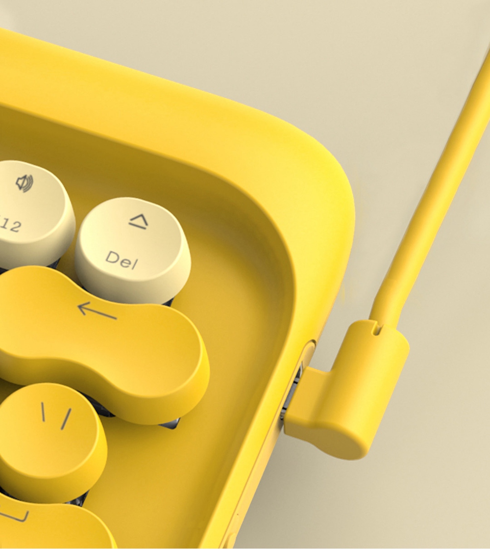 Mijia Youpin LoFree Dot Bluetooth Mechanical Keyboard B.Duck Little Yellow Duck Three-Piece Backlight - Yellow