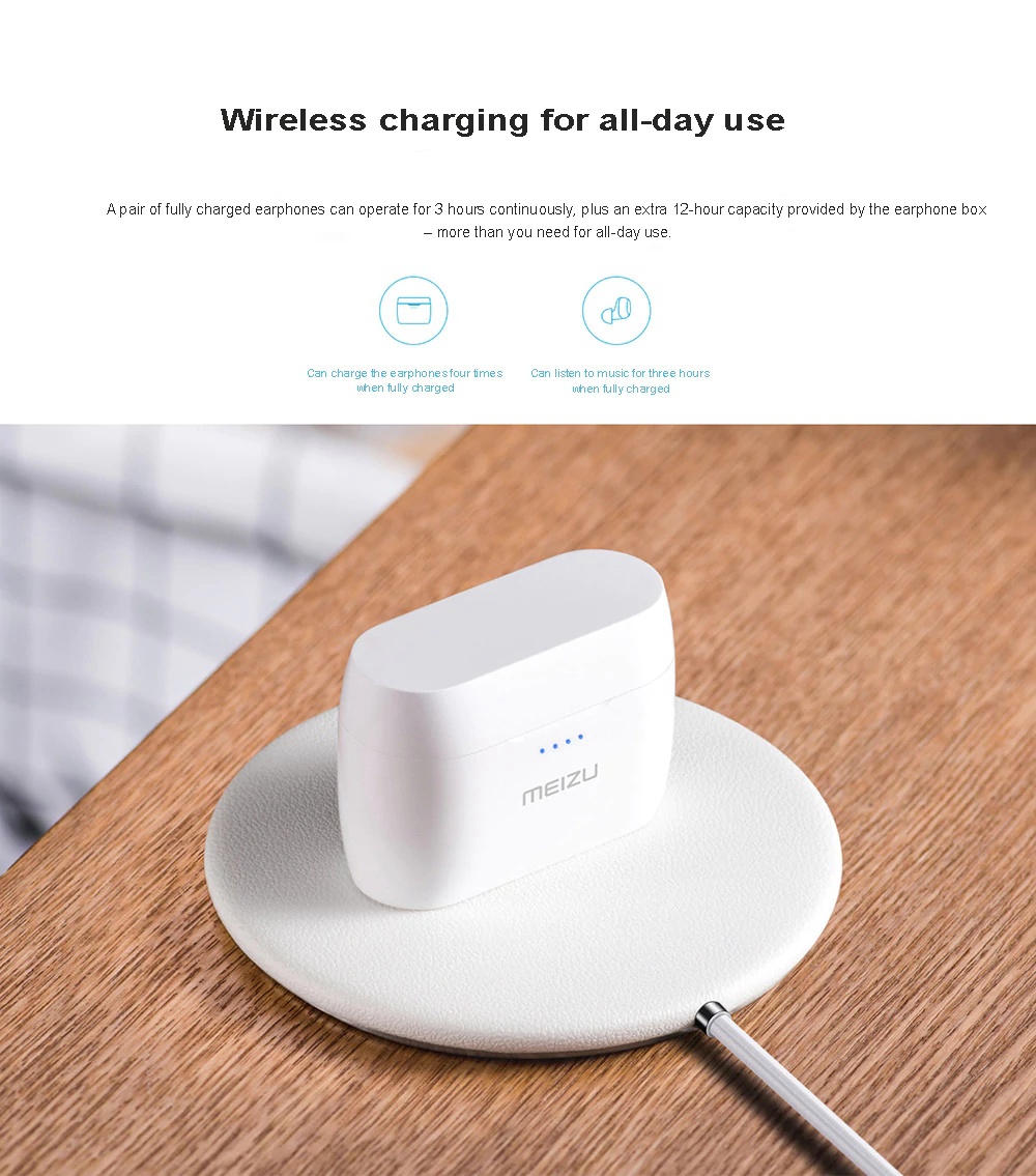 Original MEIZU POP True Wireless Bluetooth Earphones In-ear Earbuds - White