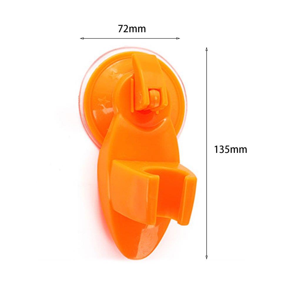 Strong Suction Cup Shower Fixing Base Shower Head Holder Bathroom Accessories - Orange