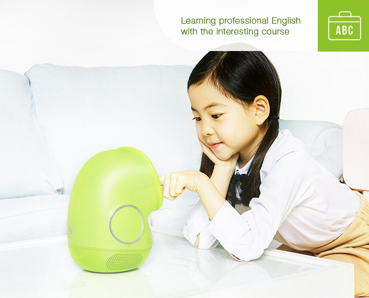 Original Pudding BeanQ Smart Robot Mobile Version Learning English Video Call Early Education Machine - Green