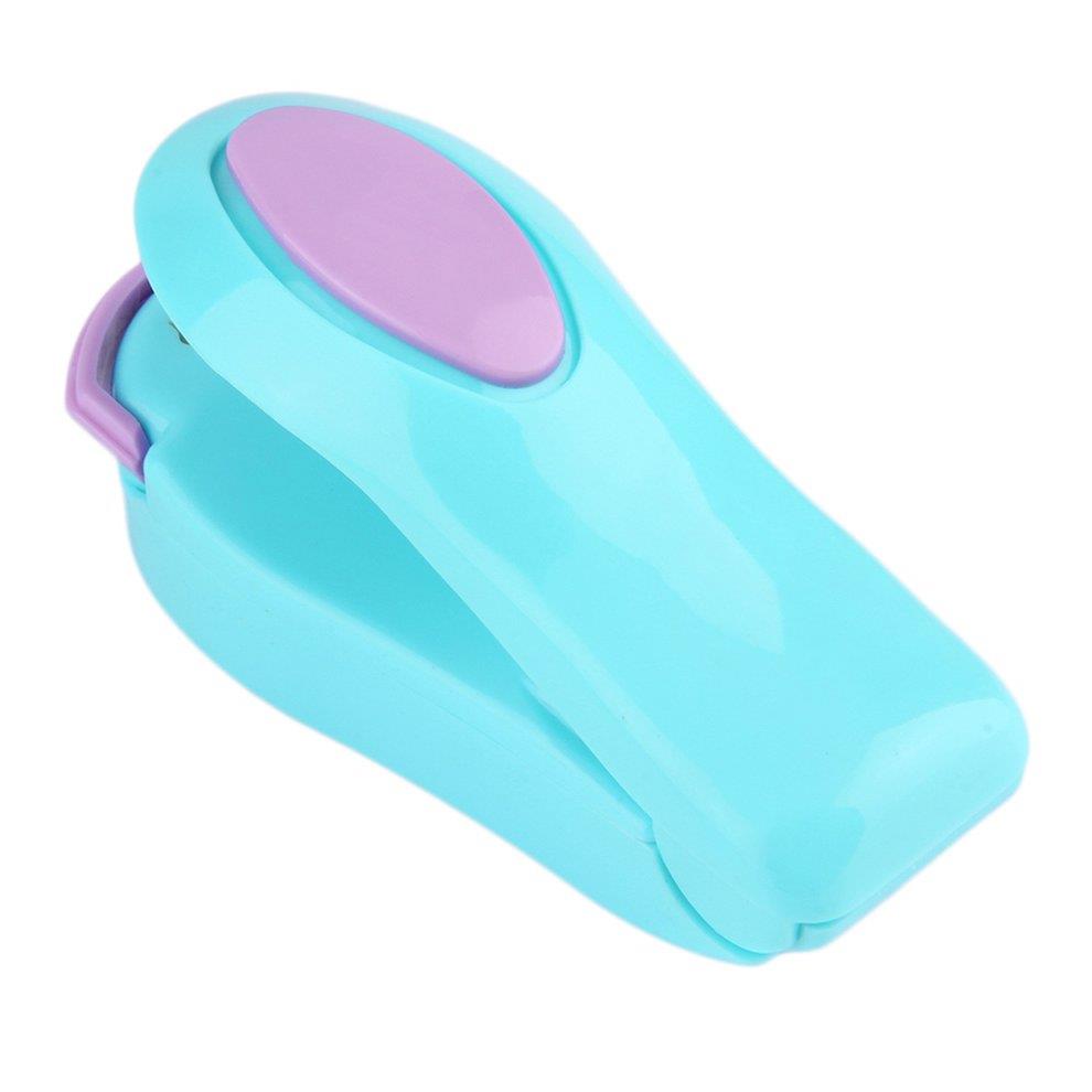 Mini Portable Handheld Heat Sealing Machine Bag Sealer Seal Tool - Blue + Purple