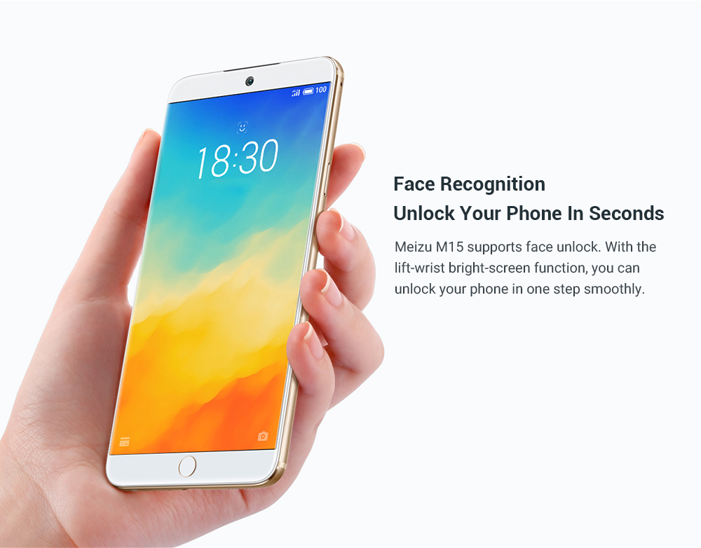 Meizu M15 5.46 Inch 4G LTE Smartphone Snapdragon 626 4GB 64GB 20.0MP AI Camera Flyme 7 OS FHD Screen Touch ID Fast Charging Type-C OTG GPS - Black