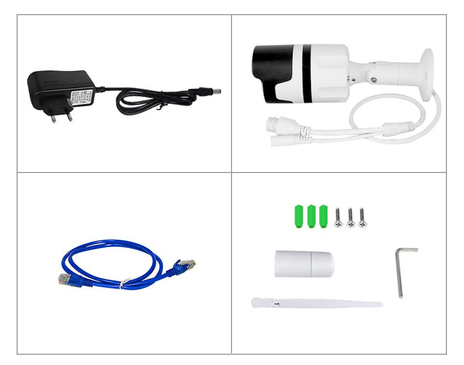 Hiseeu FHY 1080P WiFi IP Camera 2.0MP CMOS Metal Case Two-way Audio Night Vision Security Camera -White