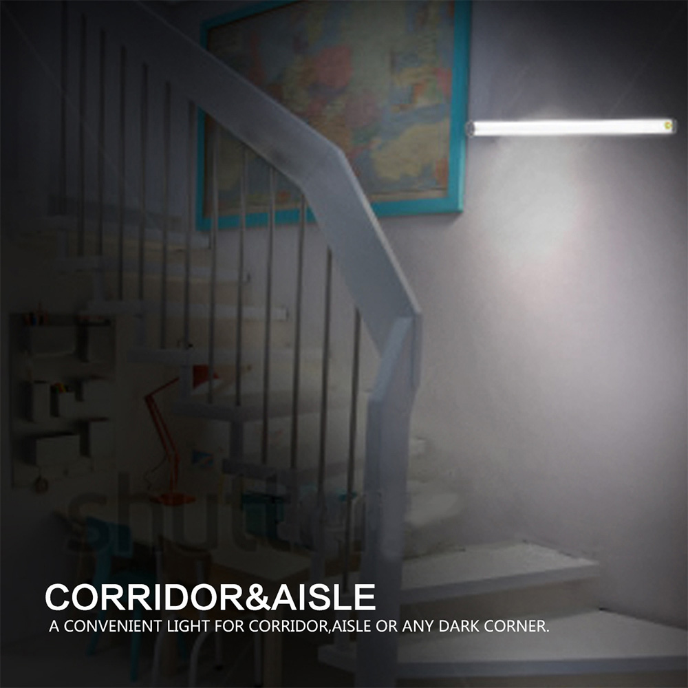 15LED Rigid Strip Hard Bar Light USB 30CM 5V Tube Touch Switch LED Strip Lamp -White