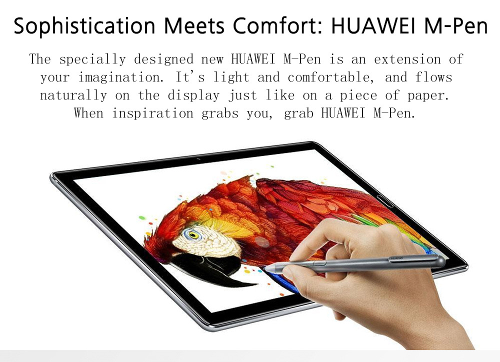 Huawei M5 Pro 4G FDD-LTE Phablet Hisilicon Kirin 960 Octa Core 10.8" IPS 2K Screen 2560*1600 Android 8.0 SIM Card 4GB RAM 64GB ROM - Gold