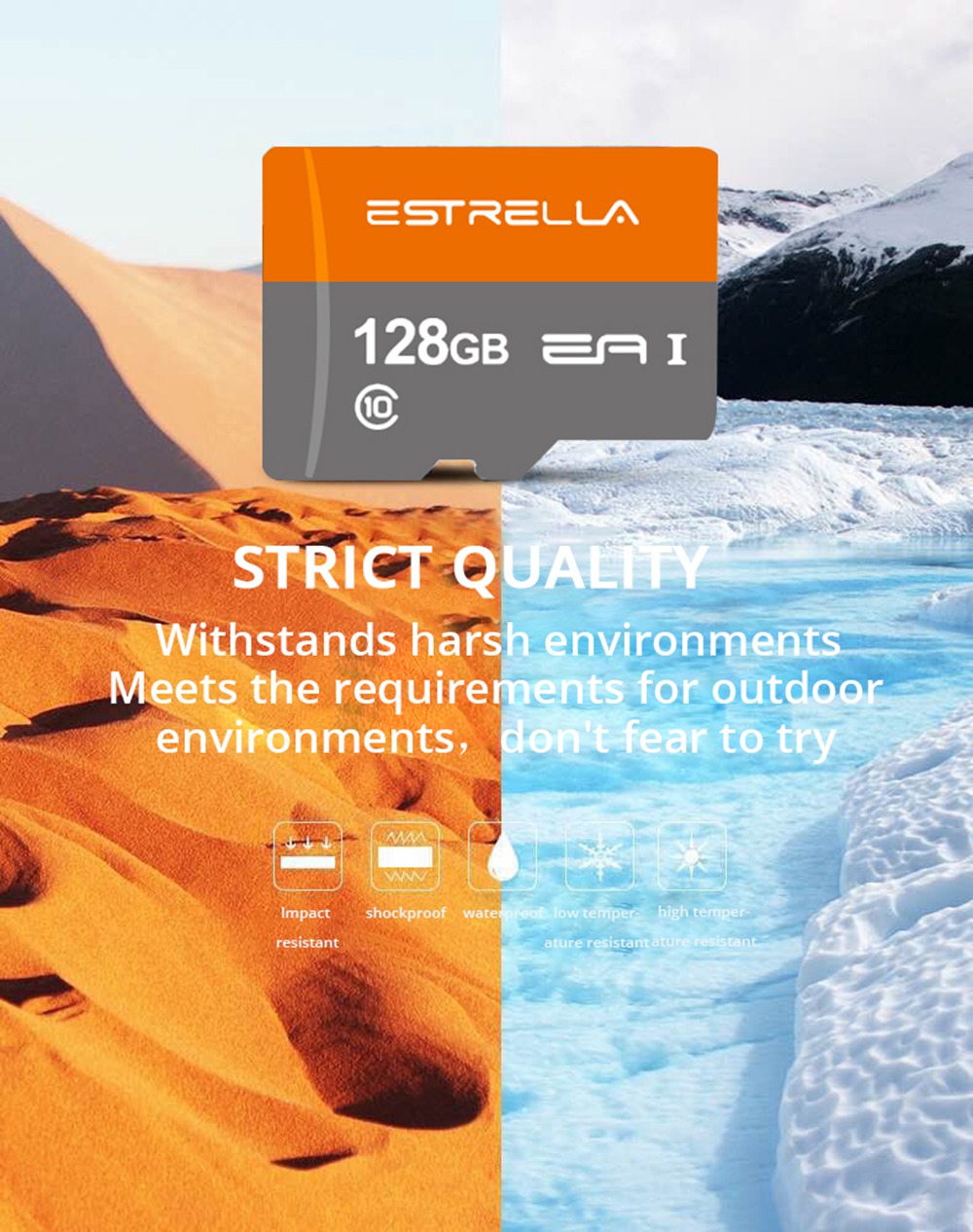 ESTRELLA Class10 SDHC Micro SD External Memory Card TF Card Rooster Year Edition for Phones Tablets - 128GB