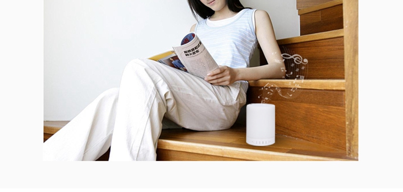Geekbes S17A Cylindrical Smart Music Light Bluetooth 3.0 APP Control 3.5mm USB Smart Touch Adjustment 6 Ambient Lights 3 White Lights - White