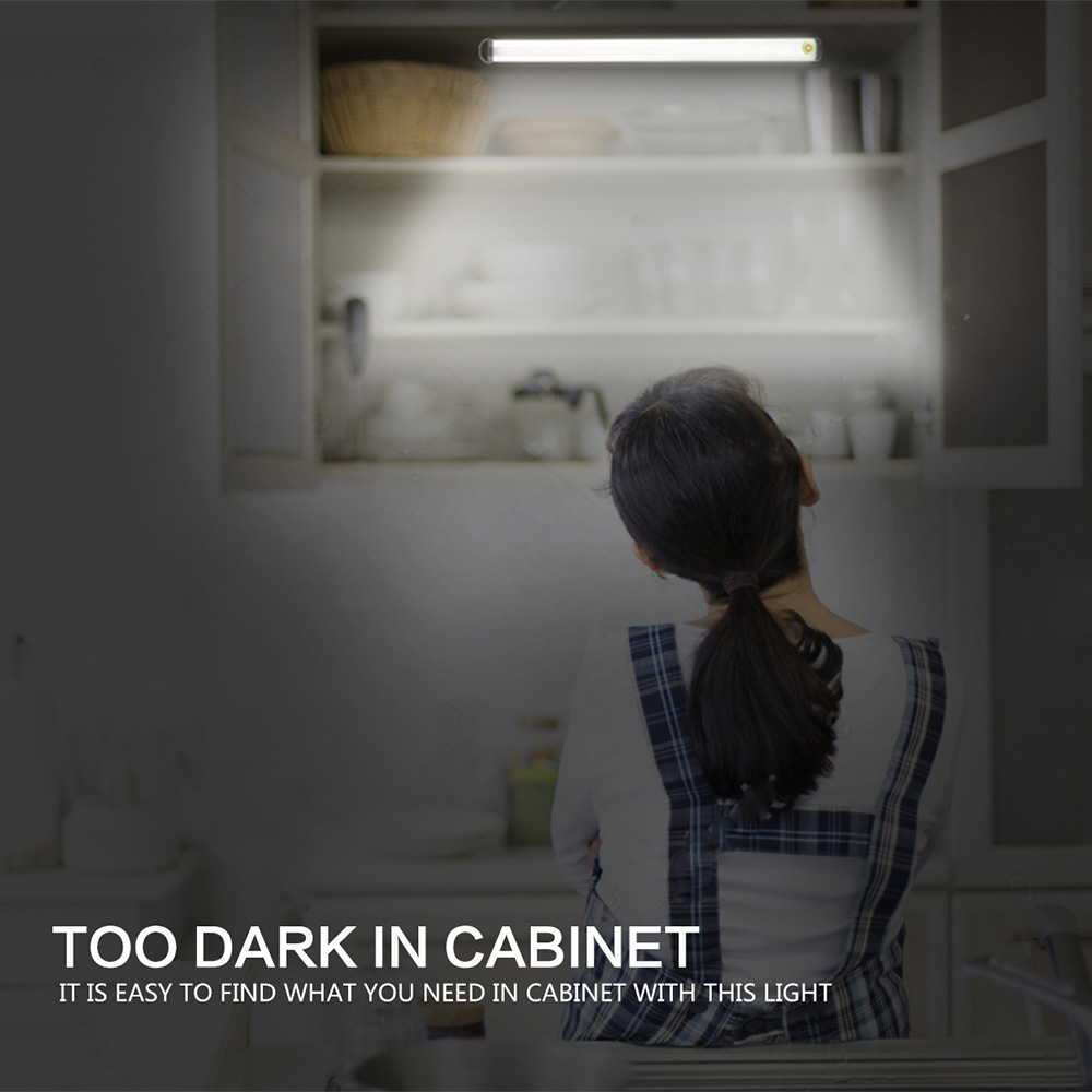 15LED Rigid Strip Hard Bar Light USB 30CM 5V Tube Touch Switch LED Strip Lamp -White