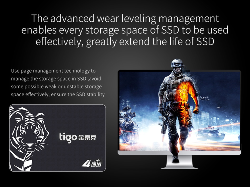 Tigo S300 480GB Solid State Drive 2.5 Inch SSD Hard Disk With SATA3 6Gb/s Support Laptop / PC - Black