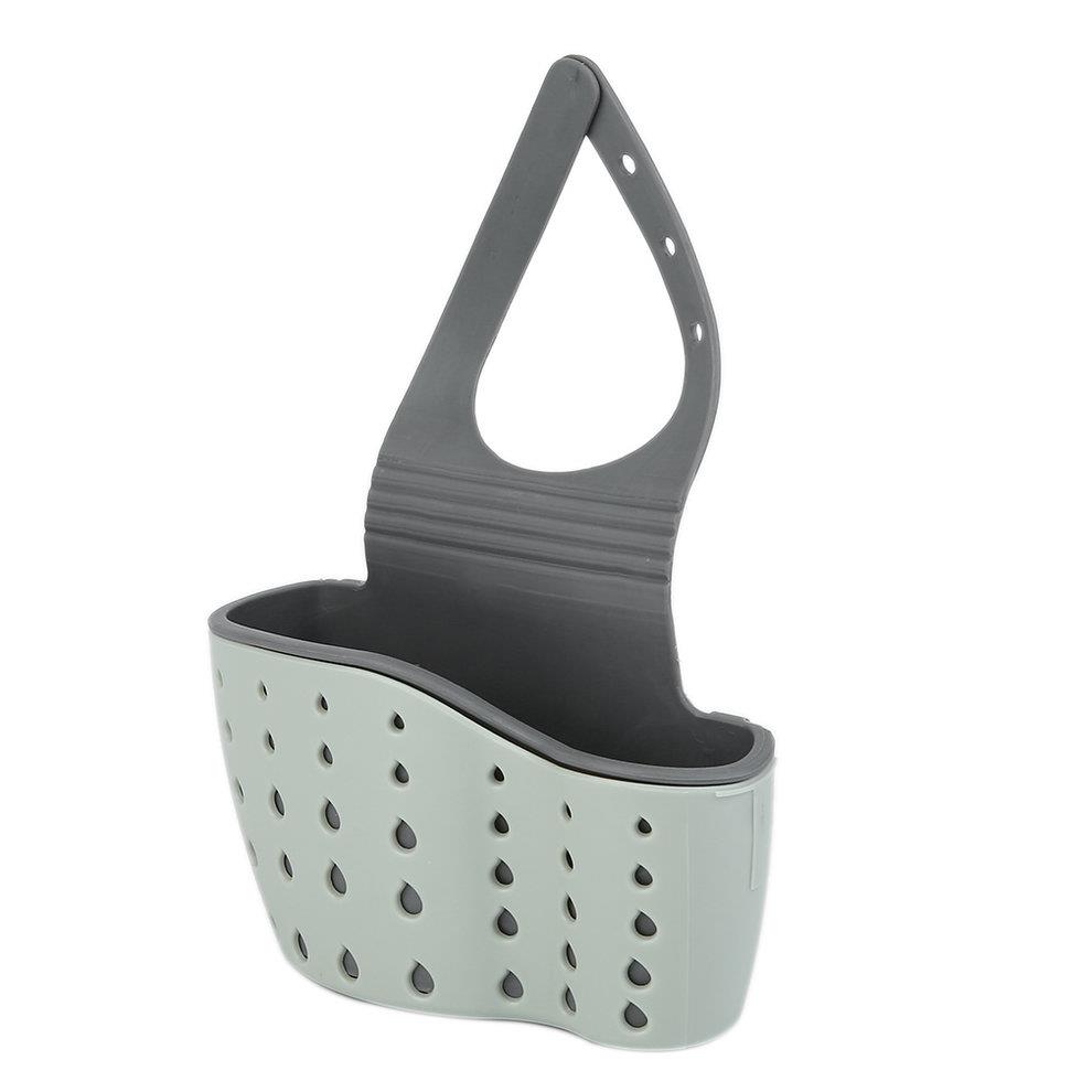 Adjustable Kitchen Hanging Drain Basket Sink Shelf Soap Sponge Bathroom Rack