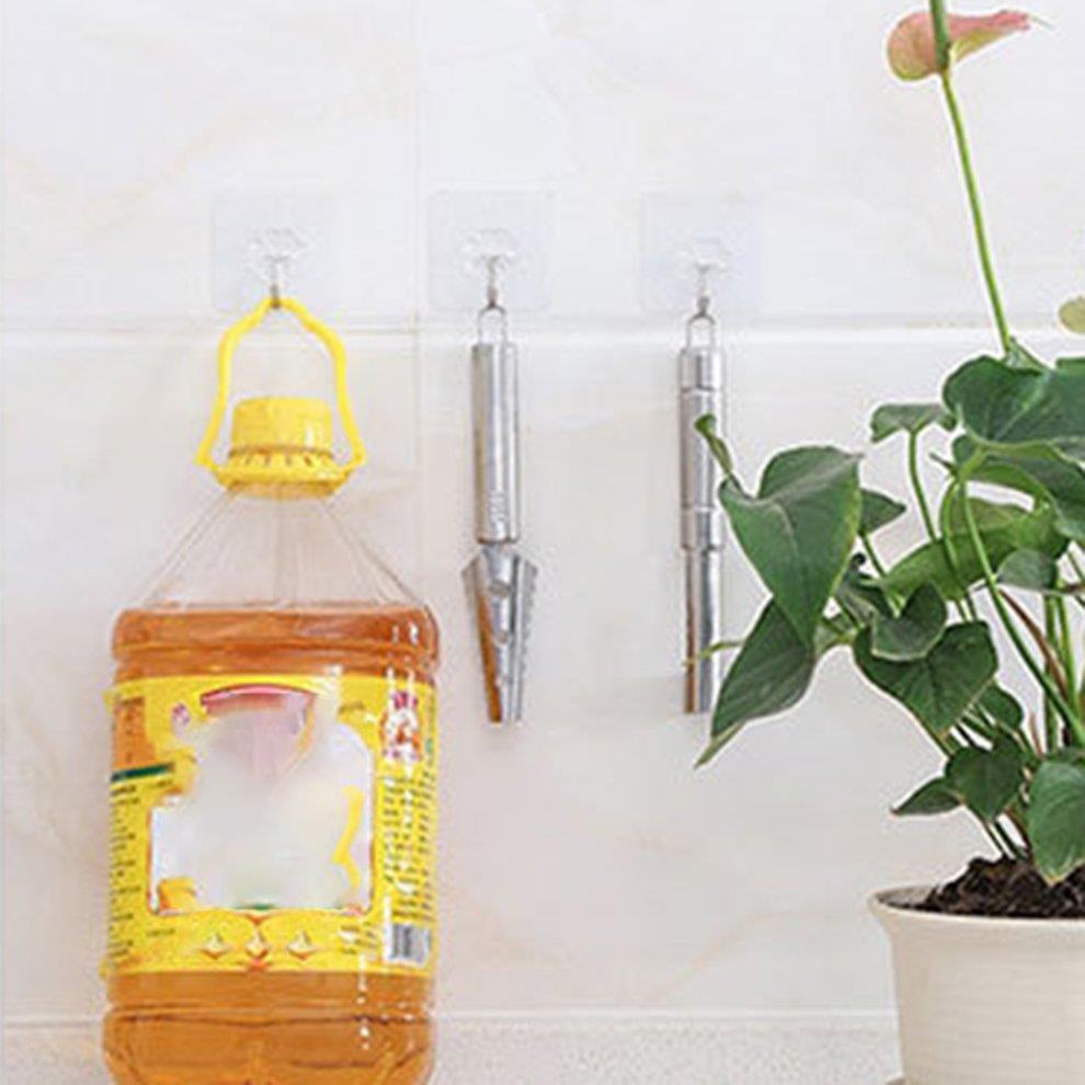 Adhesive Waterproof Hook Wall Hook Kitchen Bathroom Wall Hanger Organizer
