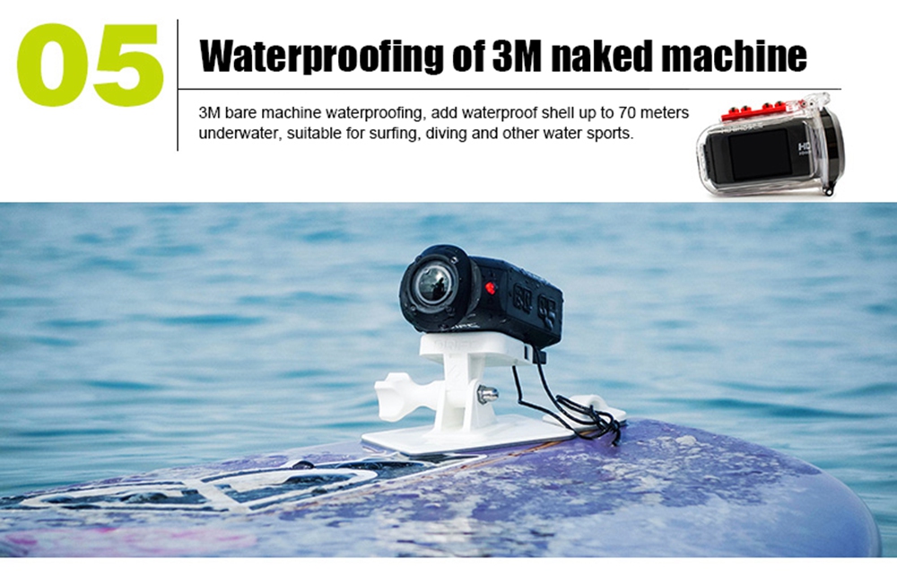 DRIFT HD Ghost Ambarella A7L75 Sports Camera 2.1 Inch 1080P/30FPS 170 Degree Wide Angle 12M Pixels IPX8 HD Digital Camcorder - Black
