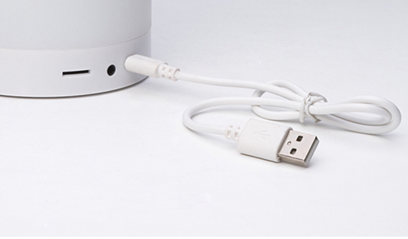 Geekbes S17A Cylindrical Smart Music Light Bluetooth 3.0 APP Control 3.5mm USB Smart Touch Adjustment 6 Ambient Lights 3 White Lights - White