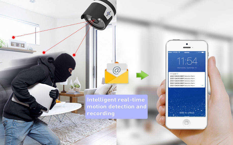 Hiseeu FHY 1080P WiFi IP Camera 2.0MP CMOS Metal Case Two-way Audio Night Vision Security Camera -White