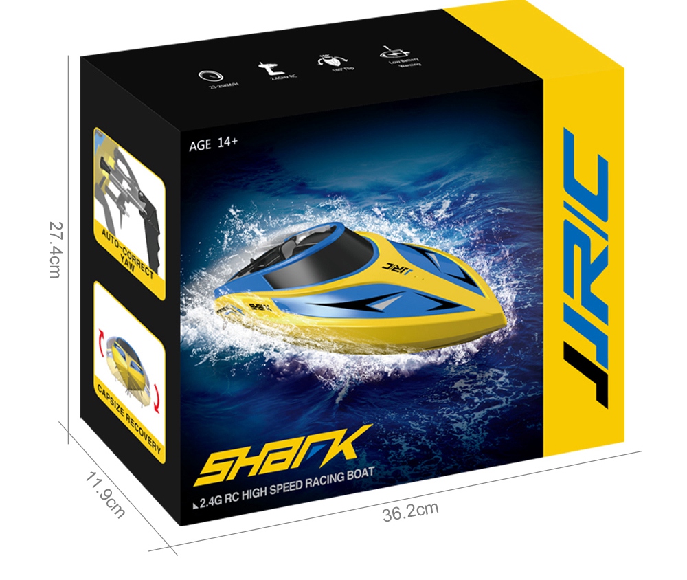 JJRC S1 PENTIUM RC Boat 2.4G Waterproof Protection 180 Degree Flip High Speed Brushed RTR - Red