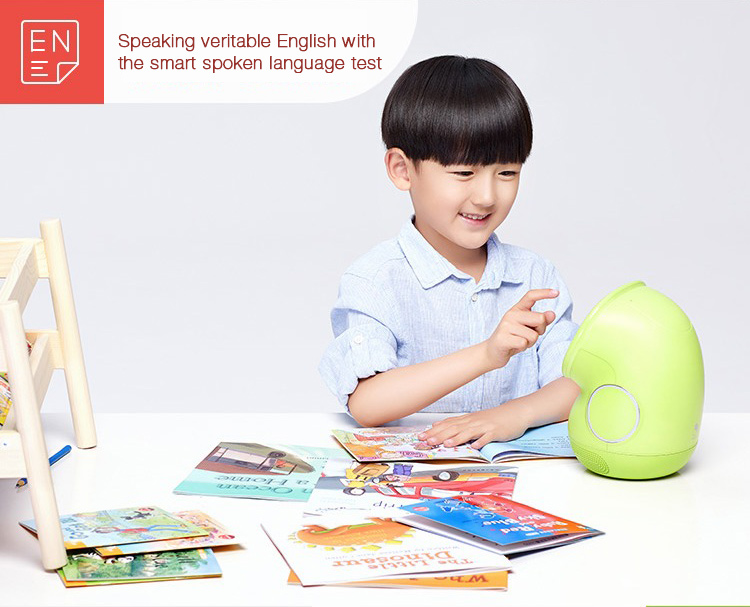 Original Pudding BeanQ Smart Robot Mobile Version Learning English Video Call Early Education Machine - Green