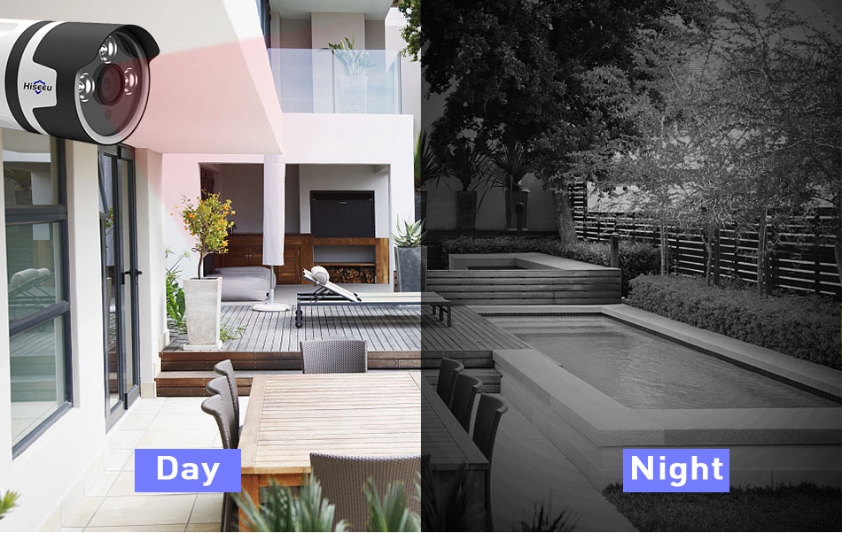 Hiseeu FHY 1080P WiFi IP Camera 2.0MP CMOS Metal Case Two-way Audio Night Vision Security Camera -White