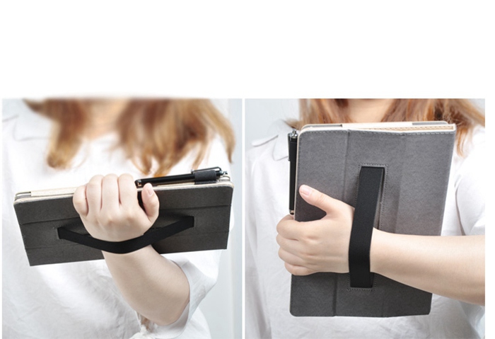 Protective Leather Case With Kickstand Armband Function For Huawei M5 10.8 Inch Tablet PC - Black