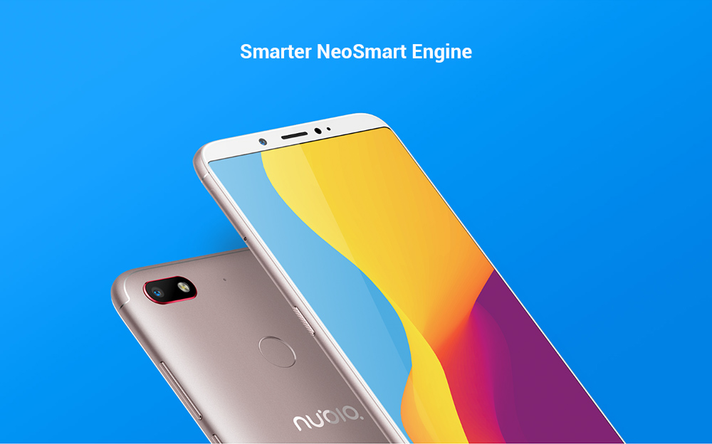 Nubia V18 6.01 Inch 4G LTE Smartphone Snapdragon 625 4GB 64GB 13.0MP Camera Nubia UI 5.1 4000mAh Face ID 18:9 FHD+ Full Screen OTG - Gold
