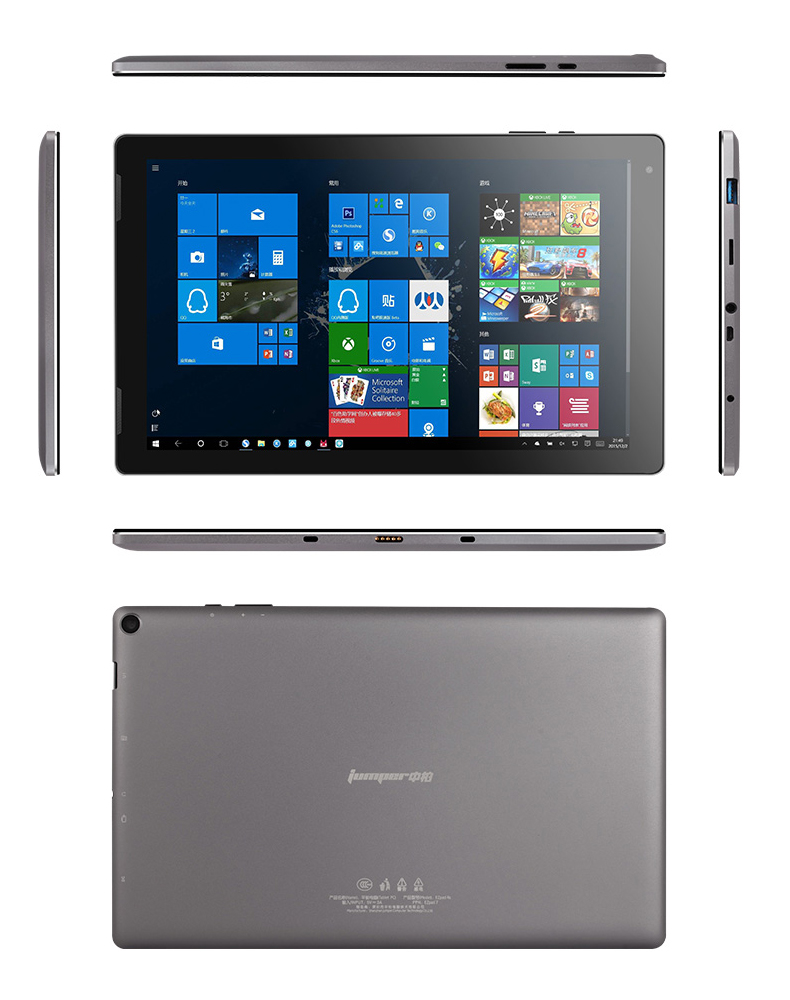 Jumper EZpad 7 Tablet Intel Cherry Trail X5 Z8350 Quad Core (Black+Gray) + Original Magnetic Docking Keyboard Case (Black)