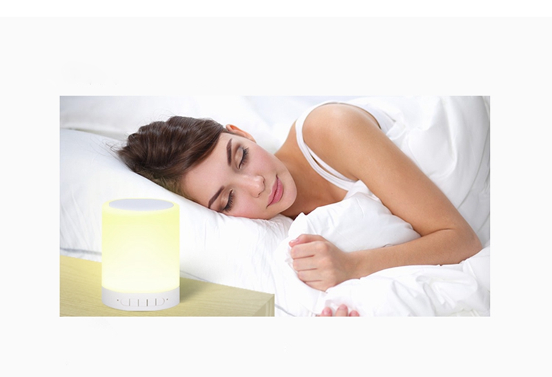 Geekbes S17A Cylindrical Smart Music Light Bluetooth 3.0 APP Control 3.5mm USB Smart Touch Adjustment 6 Ambient Lights 3 White Lights - White
