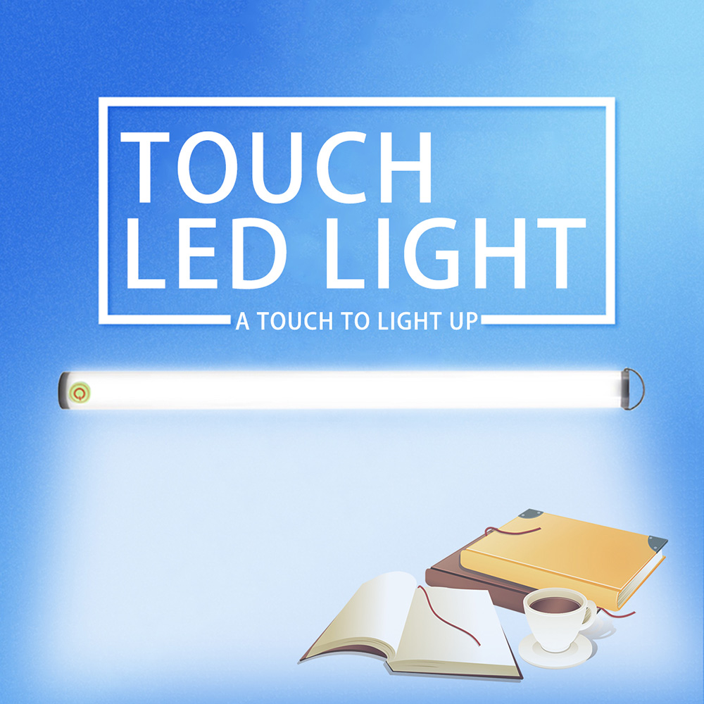15LED Rigid Strip Hard Bar Light USB 30CM 5V Tube Touch Switch LED Strip Lamp -White