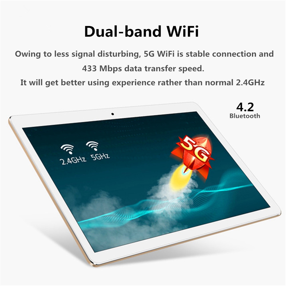 Binai G10Pro 4G Phablet MTK6797 Deca Core 10.1' IPS Screen 19200*1200 3GB DDR3L 32GB eMMC Android 8.0 - Black