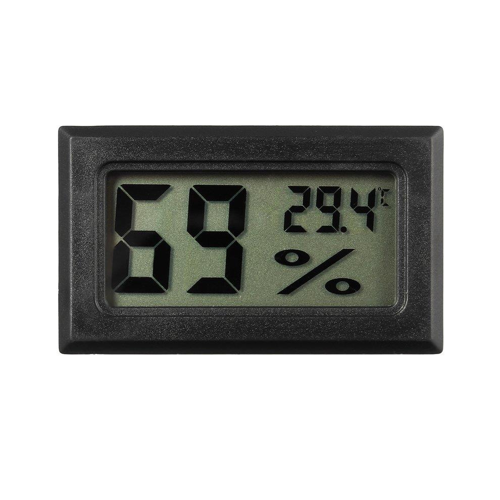 Mini Digital LCD Thermometer Hygrometer Indoor Digital LCD Display Sensor - Black