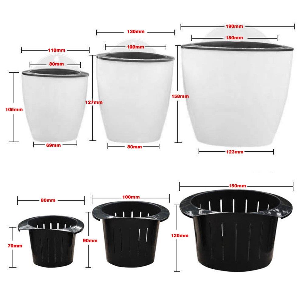 Wall Hanging Flower Pot Round Hydroponics Chlorophytum Potted Flower Pots 190#