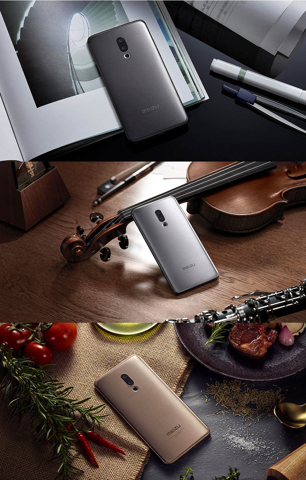 Meizu 15 Plus 5.95 Inch 4G LTE 2K Screen Smartphone Exynos 8895 6GB 64GB 20.0MP+12.0MP Dual Rear Cameras Touch ID Fast Charging Type-C OTG - Black
