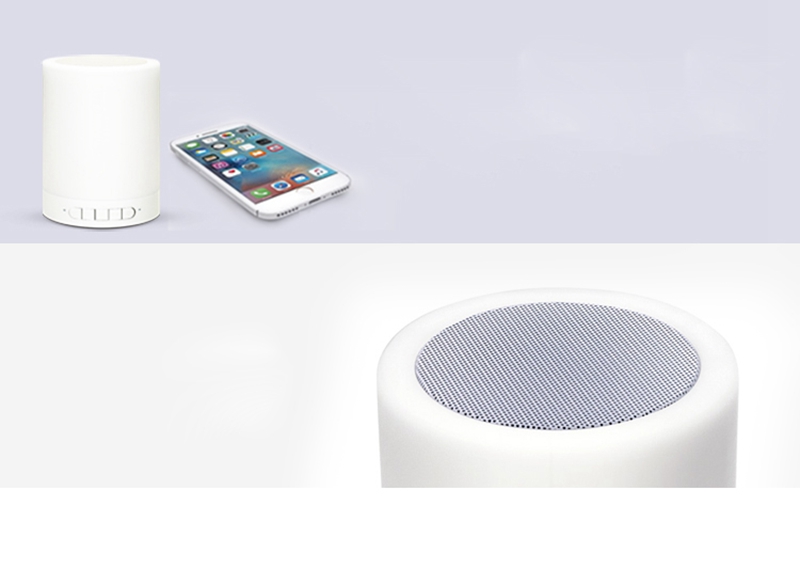 Geekbes S17A Cylindrical Smart Music Light Bluetooth 3.0 APP Control 3.5mm USB Smart Touch Adjustment 6 Ambient Lights 3 White Lights - White