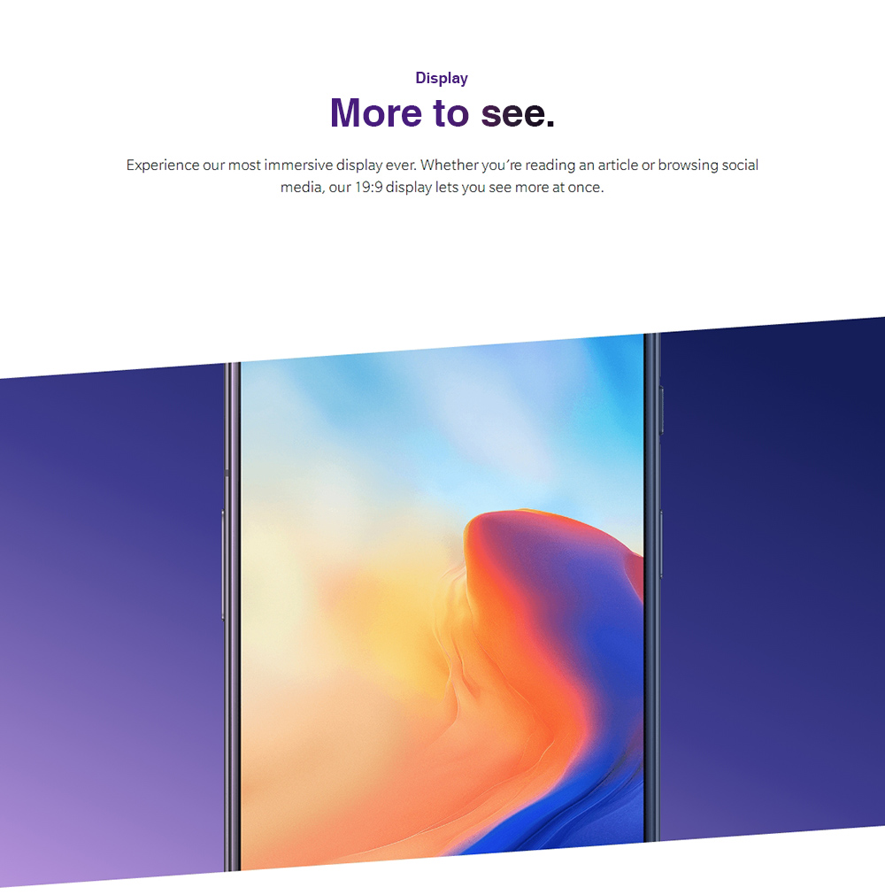 Oneplus 6 6.28 Inch Full Screen 4G Smartphone Snapdragon 845 Soc 8GB 128GB 20.0MP+16.0MP Dual Rear Cameras Android 8.1 NFC Dash Charge Type-C - Midnight Black