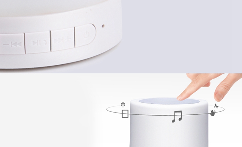 Geekbes S17A Cylindrical Smart Music Light Bluetooth 3.0 APP Control 3.5mm USB Smart Touch Adjustment 6 Ambient Lights 3 White Lights - White