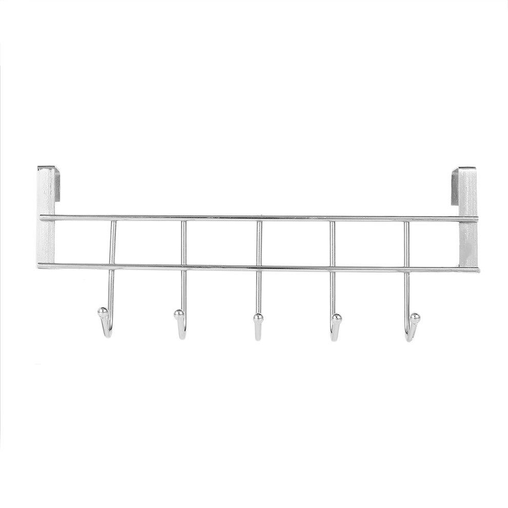 5 Hooks Door Back Kitchen Cabinet Draw Door Hanger Clothes Towel Spoons Rack