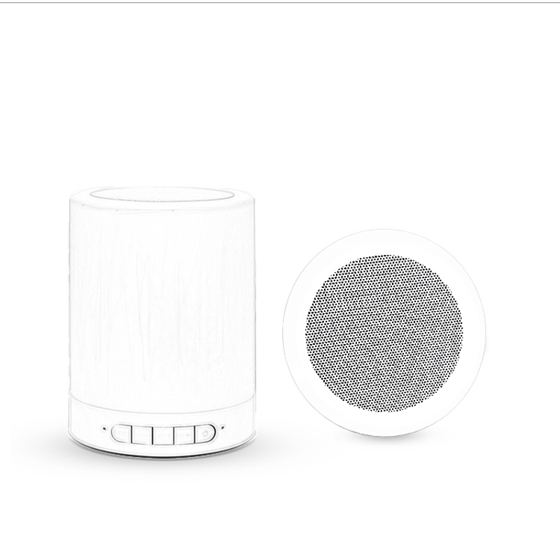 Geekbes S17A Cylindrical Smart Music Light Bluetooth 3.0 APP Control 3.5mm USB Smart Touch Adjustment 6 Ambient Lights 3 White Lights - White
