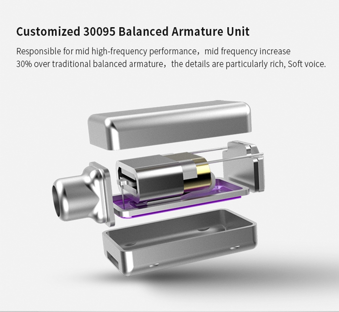 KZ ES4 HiFi Earphone Balanced Armature Dynamic Driver Hybrid Noise Cancelling Heavy Bass Headphone - Black