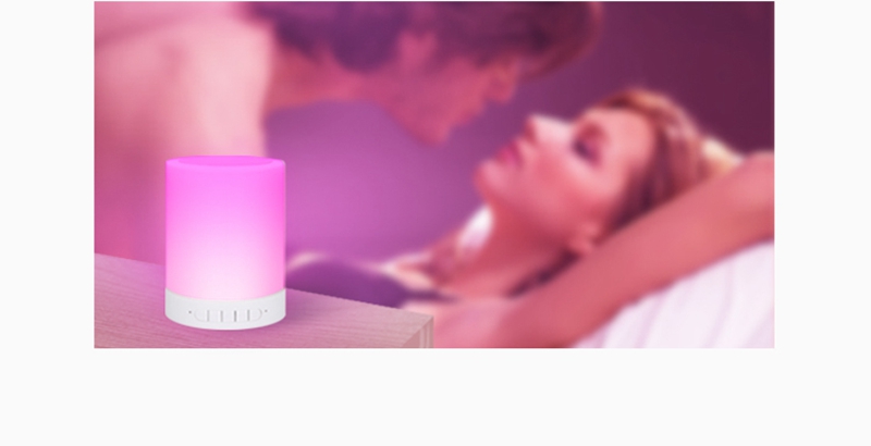 Geekbes S17A Cylindrical Smart Music Light Bluetooth 3.0 APP Control 3.5mm USB Smart Touch Adjustment 6 Ambient Lights 3 White Lights - White